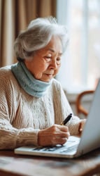 Writing Community LongTerm Care Blog Entry on a Computer Writing Community LongTerm Care Blog Entry on a Computer