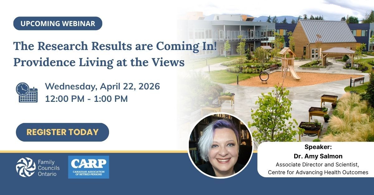 Webinar: The Research Results are Coming In!&nbsp;Providence Living at the Views