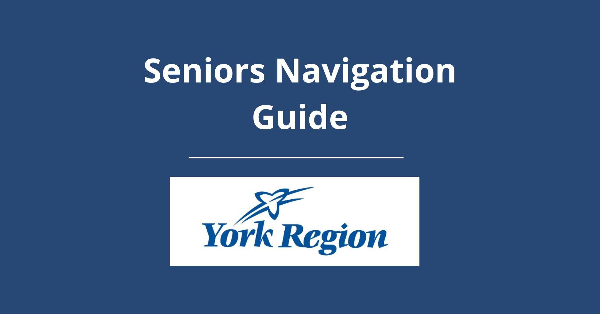 York Region Launches New Seniors Navigation Guide